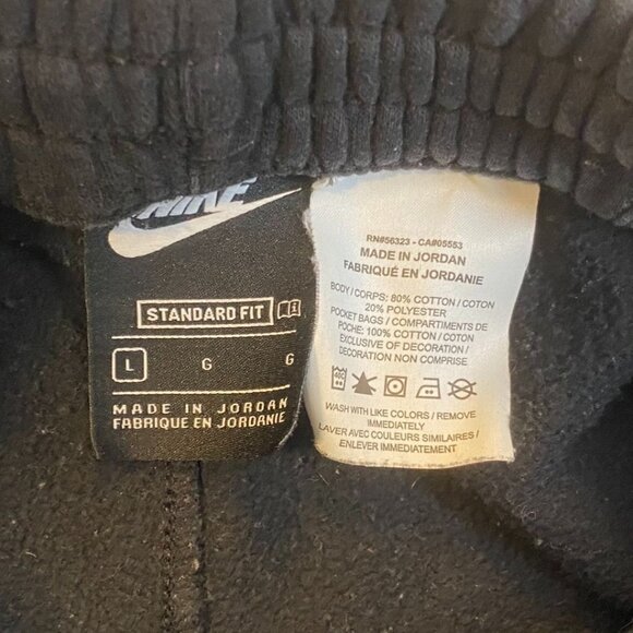 Nike Men's Joggers Large Black Standard Fit Cotton and Polyester Blend Side Hole - Picture 5 of 8